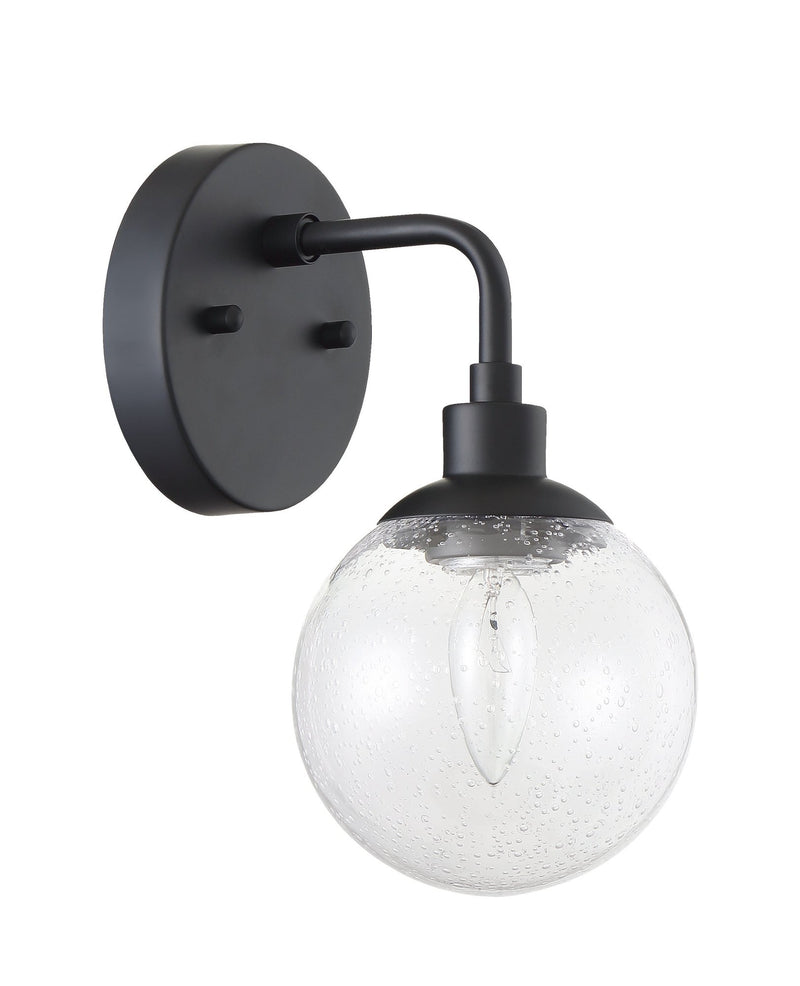Que 1 Light 7.25" Wall Sconce in Flat Black