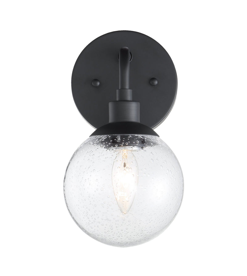 Que 1 Light 7.25" Wall Sconce in Flat Black
