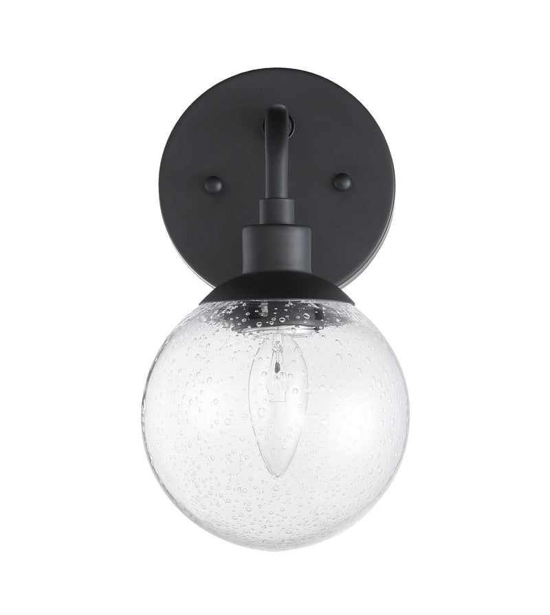Que 1 Light 7.25" Wall Sconce in Flat Black