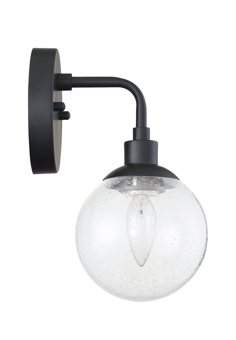 Que 1 Light 7.25" Wall Sconce in Flat Black