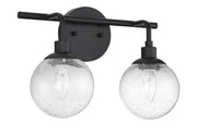 Que 2 Light 14.5" Vanity in Flat Black