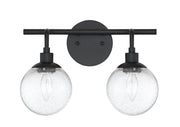 Que 2 Light 14.5" Vanity in Flat Black