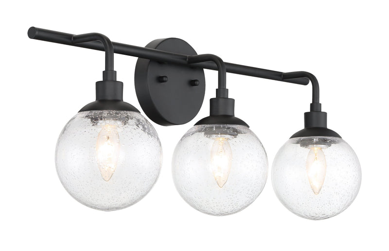 Que 3 Light 23.75" Vanity in Flat Black