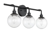 Que 3 Light 23.75" Vanity in Flat Black
