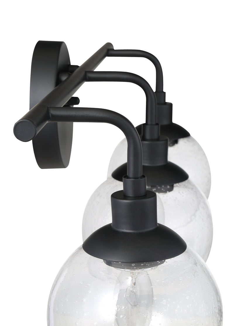 Que 3 Light 23.75" Vanity in Flat Black