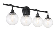 Que 4 Light 32.5" Vanity in Flat Black
