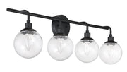 Que 4 Light 32.5" Vanity in Flat Black