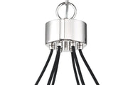 Que 6 Light 28.5" Chandelier in Chrome