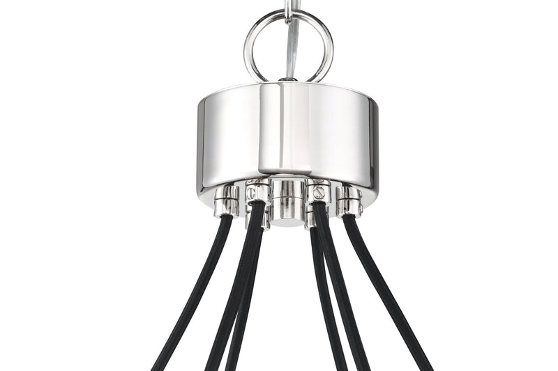 Que 6 Light 28.5" Chandelier in Chrome