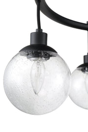 Que 6 Light 28.5" Chandelier in Flat Black