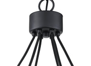 Que 6 Light 28.5" Chandelier in Flat Black
