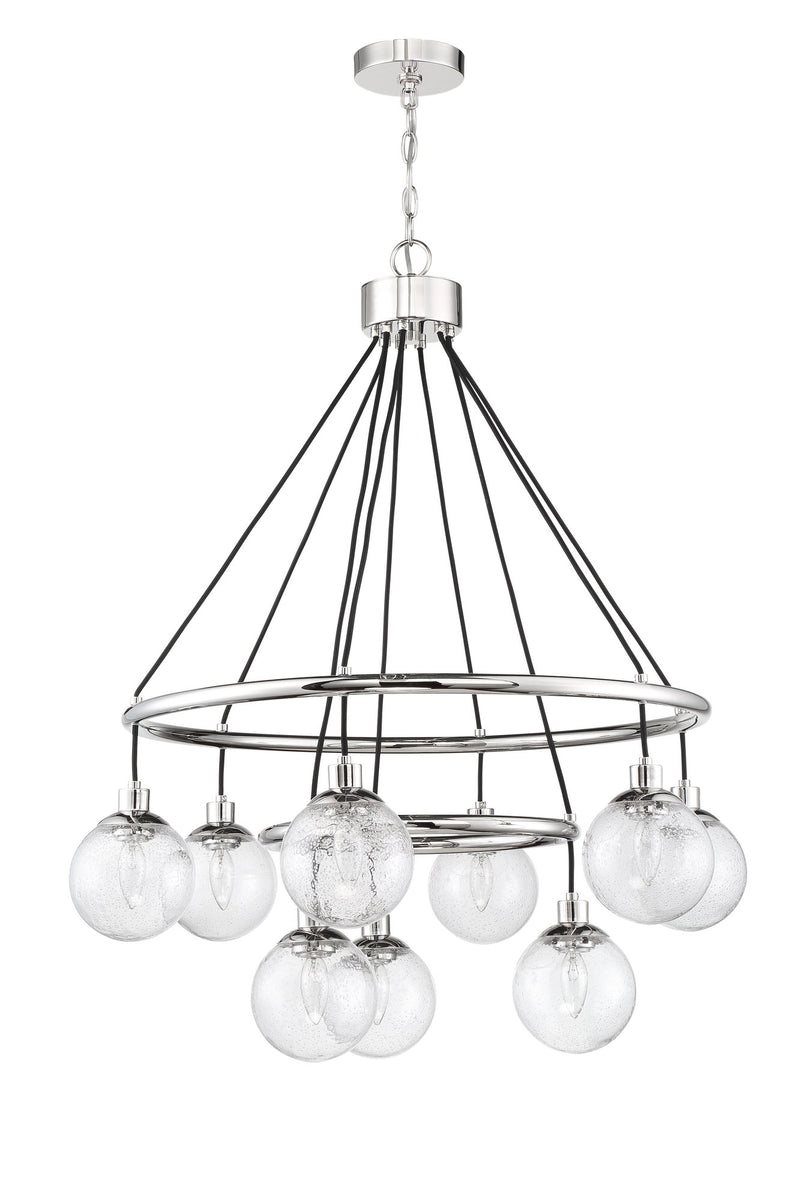 Que 9 Light 31.25" Chandelier in Chrome