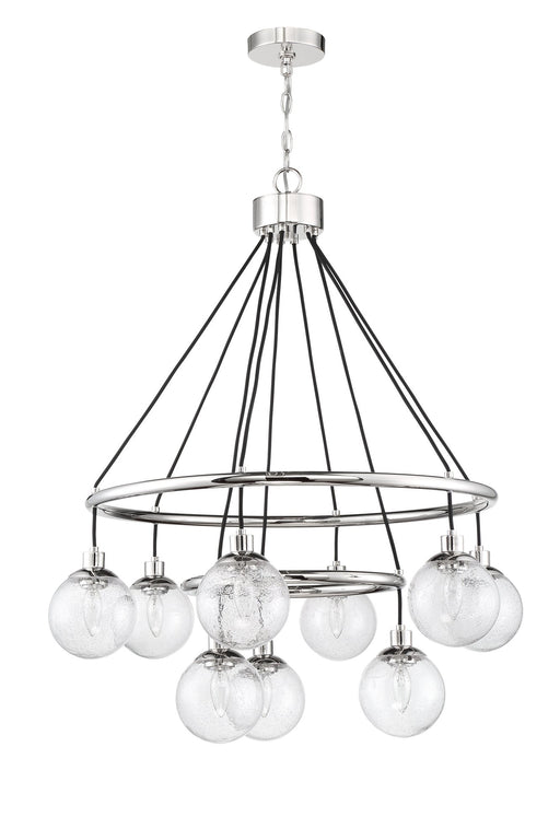 Que 9 Light 31.25" Chandelier in Chrome