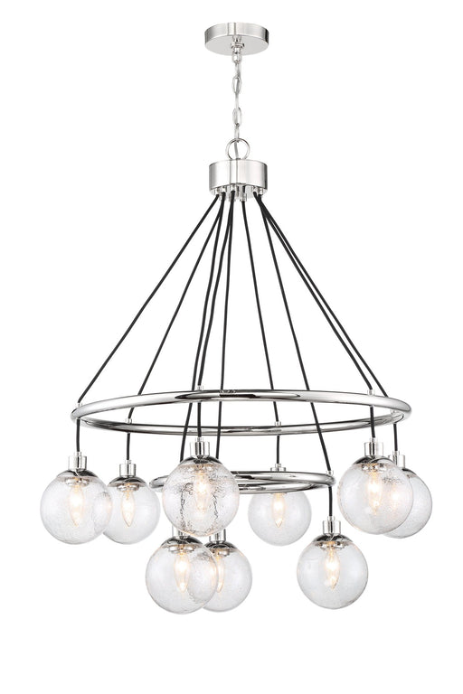 Que 9 Light 31.25" Chandelier in Chrome