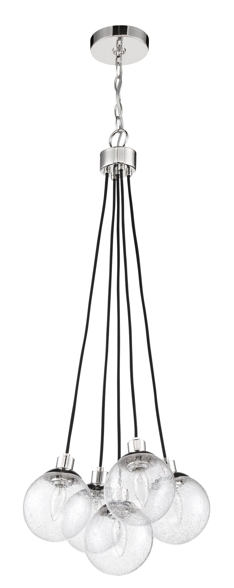 Que 5 Light 14.75" Pendant in Chrome