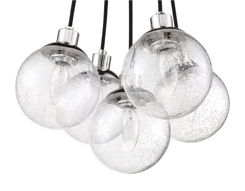 Que 5 Light 14.75" Pendant in Chrome