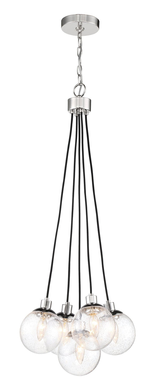 Que 5 Light 14.75" Pendant in Chrome