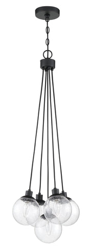 Que 5 Light 14.75" Pendant in Flat Black