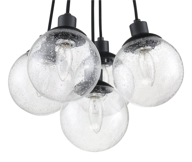Que 5 Light 14.75" Pendant in Flat Black