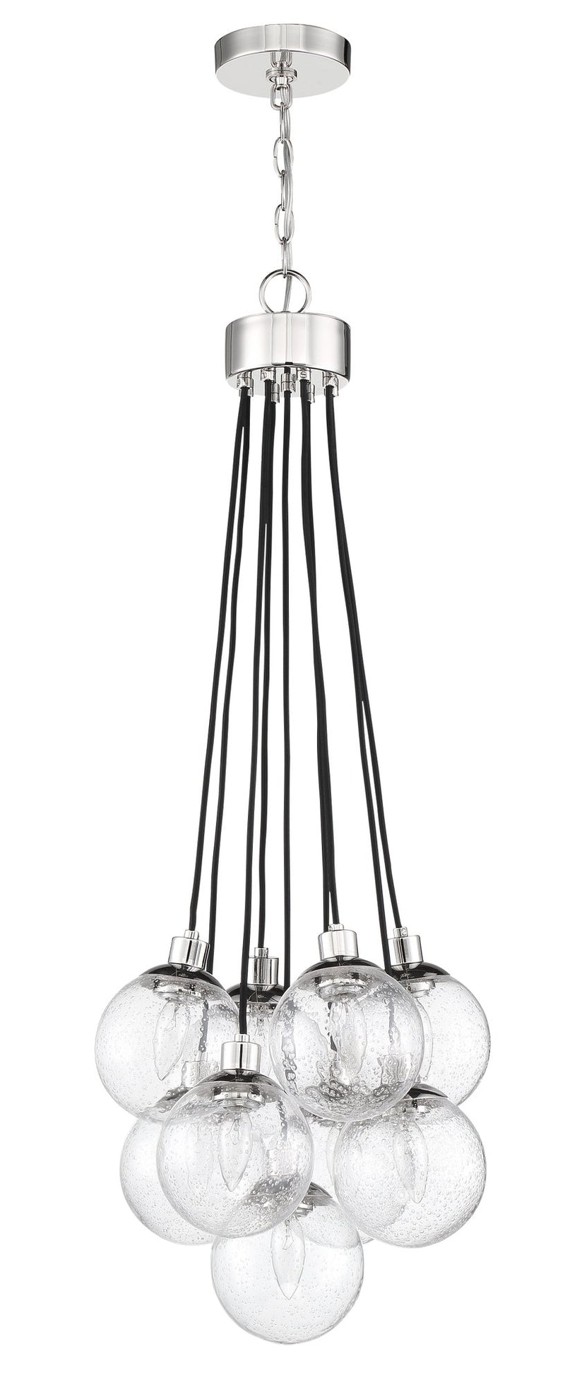 Que 9 Light 16.25" Pendant in Chrome