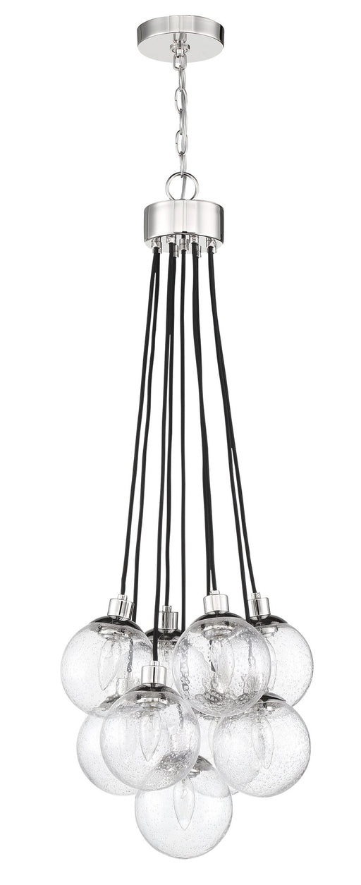 Que 9 Light 16.25" Pendant in Chrome