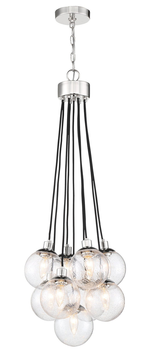 Que 9 Light 16.25" Pendant in Chrome