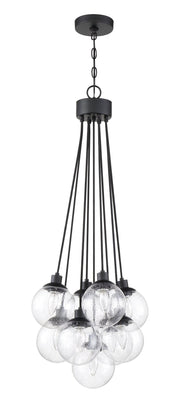 Que 9 Light 16.25" Pendant in Flat Black