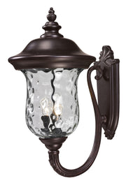 Armstrong 3 Light 12.375" Outdoor Wall Light, 533 Series in Bronze