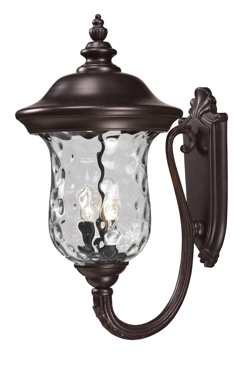 Armstrong 3 Light 12.375" Outdoor Wall Light, 533 Series in Bronze