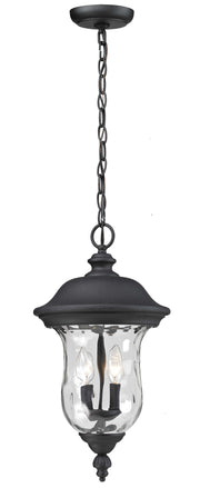 Armstrong 2 Light 10" Outdoor Chain Mount Ceiling Fixture in Black