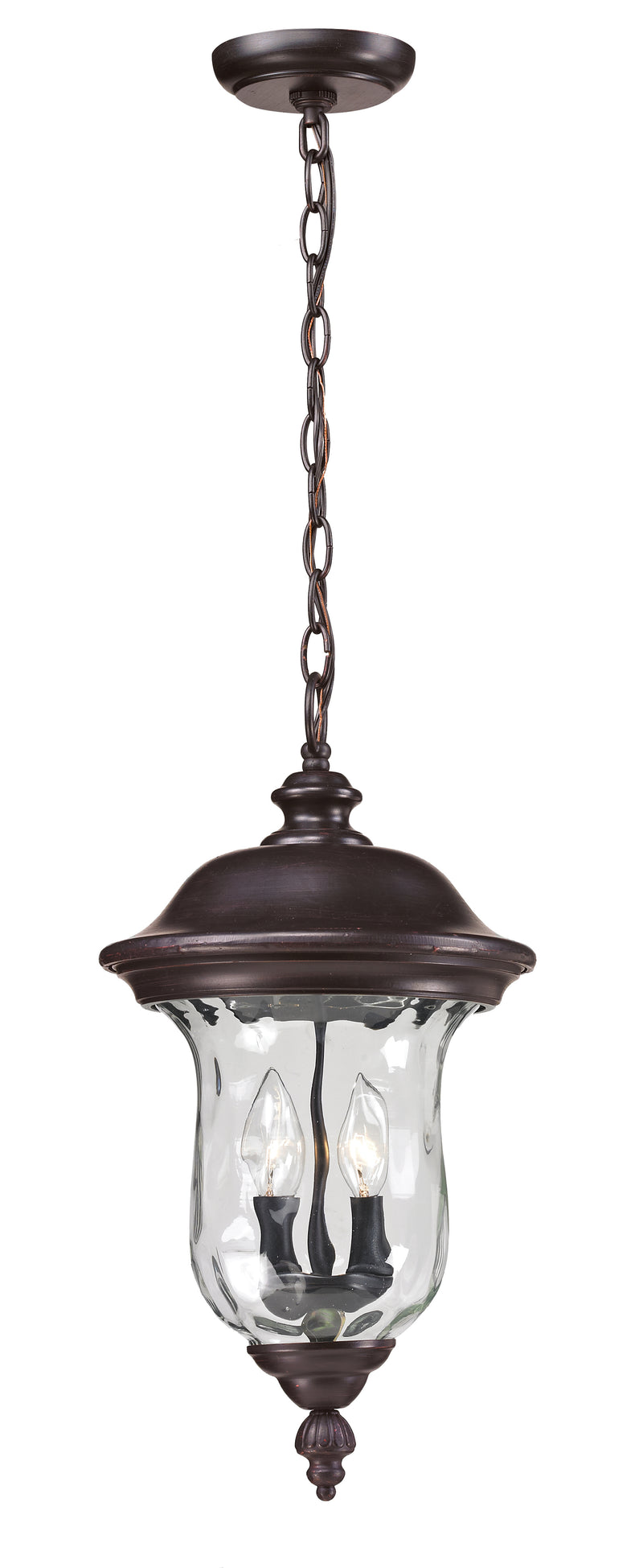 Armstrong 2 Light 10" Outdoor Chain Mount Ceiling Fixture in Bronze