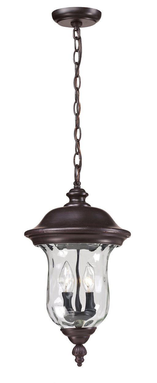Armstrong 2 Light 10" Outdoor Chain Mount Ceiling Fixture in Bronze