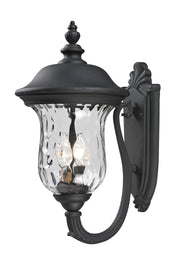 Armstrong 2 Light 10" Outdoor Wall Light, 533 Series in Black