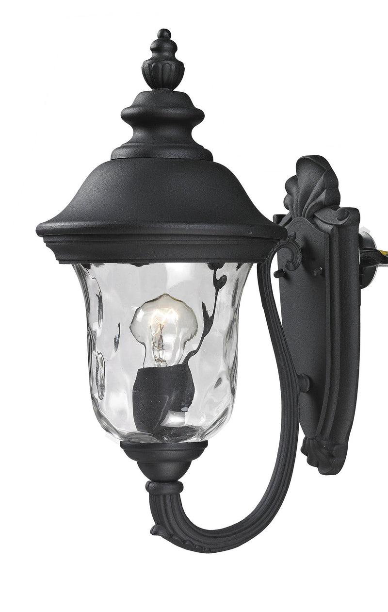 Armstrong 1 Light 8" Outdoor Wall Light, 533 Series in Black