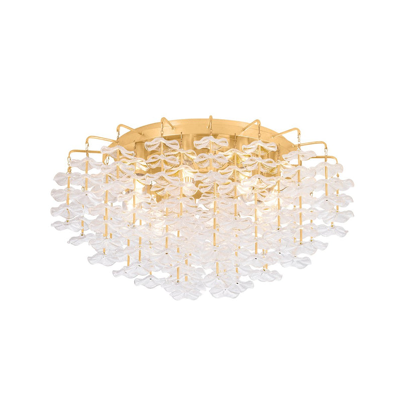 Alsace 8-Light Semi-Flush Mount in Vintage Gold Leaf
