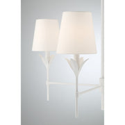 Broche 4 Light 28" Chandelier in Matte White