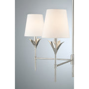Broche 4 Light 28" Chandelier in Antique Silver