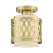 Vistaview Small Semi-Flush Mount in Soft Gold