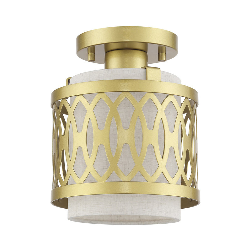 Vistaview Small Semi-Flush Mount in Soft Gold