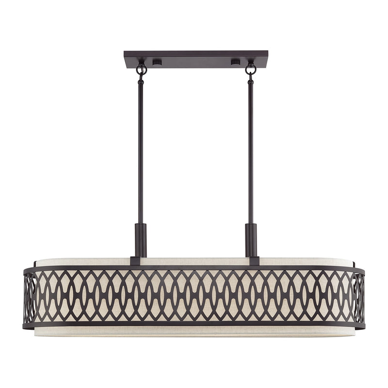 Vistaview 6-Light Large Linear Chandelier in English Bronze