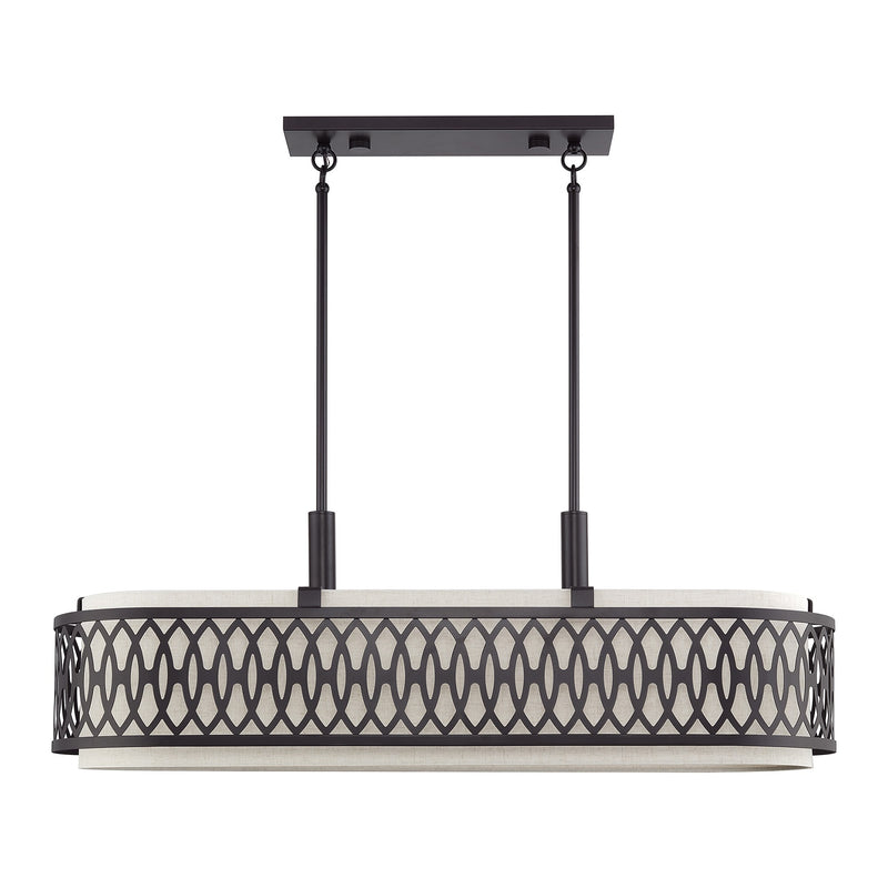 Vistaview 6-Light Large Linear Chandelier in English Bronze