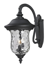 Armstrong 3 Light 12.375" Outdoor Wall Light, 534 Series in Black