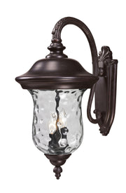 Armstrong 3 Light 12.375" Outdoor Wall Light, 534 Series in Bronze