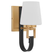 Hidalgo 1 Light Wall Mount in Aged Brass