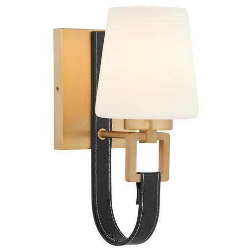 Hidalgo 1 Light Wall Mount in Aged Brass