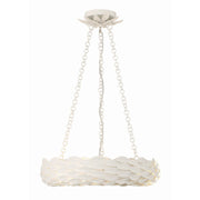 Broche 6 Light 18" LED Chandelier in Matte White