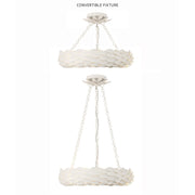 Broche 6 Light 18" LED Semi Flush Mount in Matte White