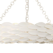 Broche 6 Light 18" LED Semi Flush Mount in Matte White
