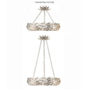 Broche 6 Light 18" LED Semi Flush Mount in Antique Silver