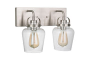 Trystan 2 Light 14" Vanity in Brushed Polished Nickel